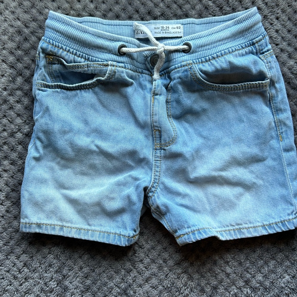 Zara Light Blue Kids Denim Shorts